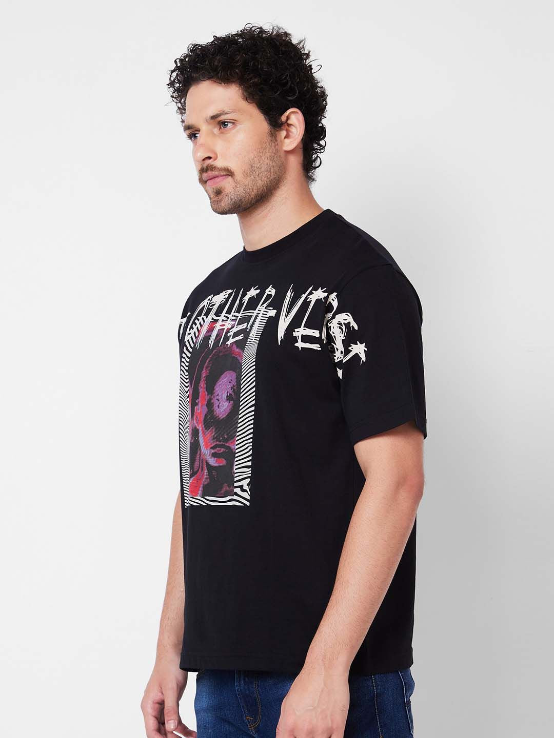 SPYKAR Printed Round Neck Cotton T-shirt