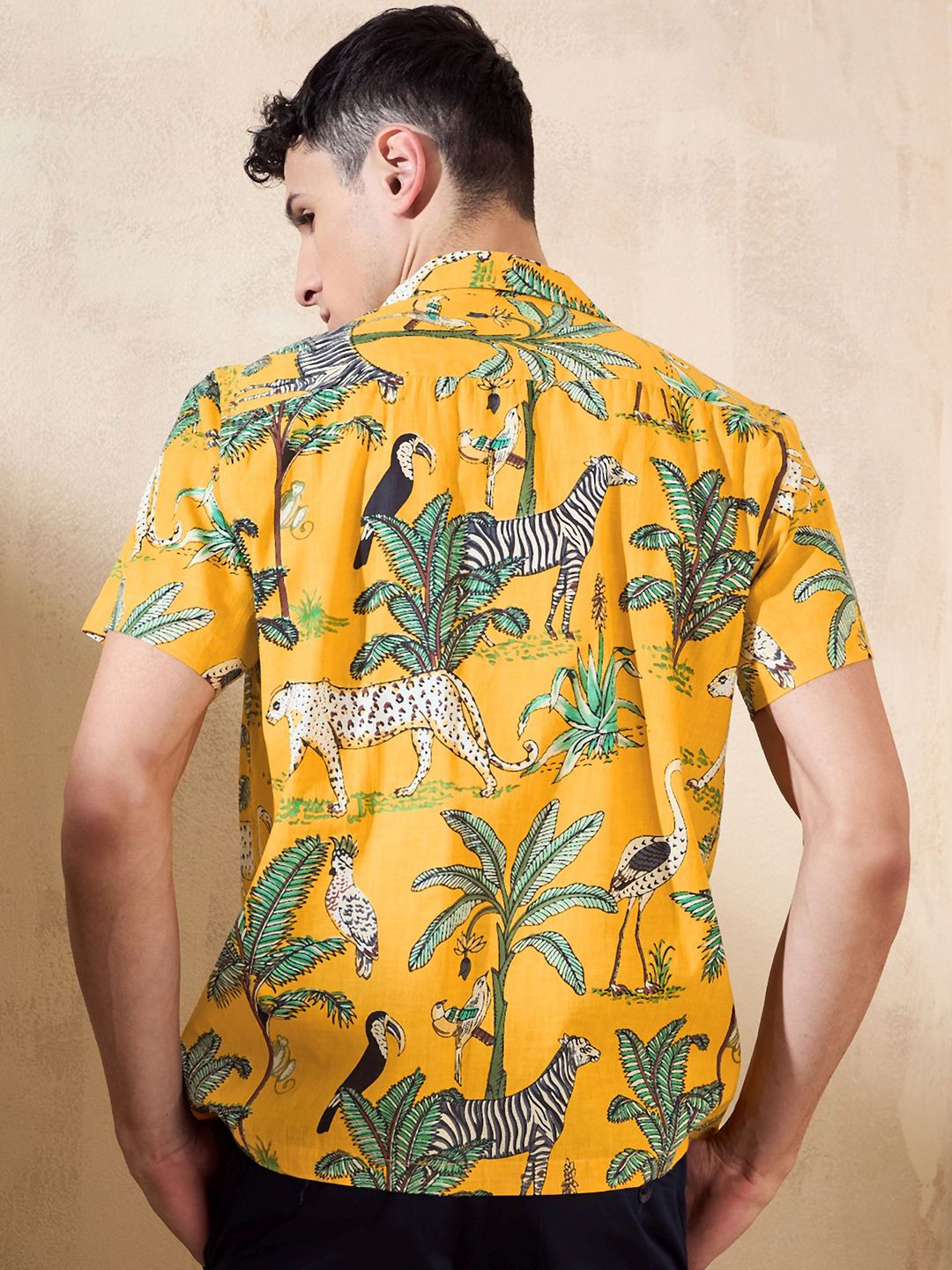 DENNISON Block Printed Oversized Casual Shirt