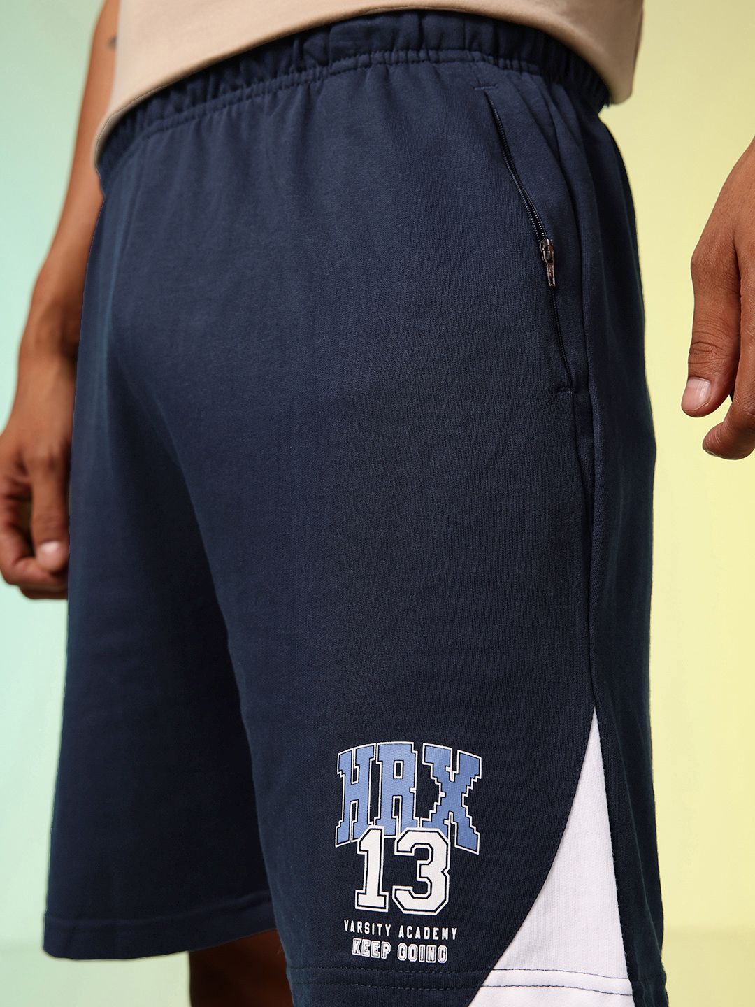 HRX by Hrithik Roshan Men Pure Cotton Brand Logo Printed Lifestyle Shorts