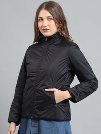 Monte Carlo Women Mock Collar Solid Casual Lightweight Padded Jacket