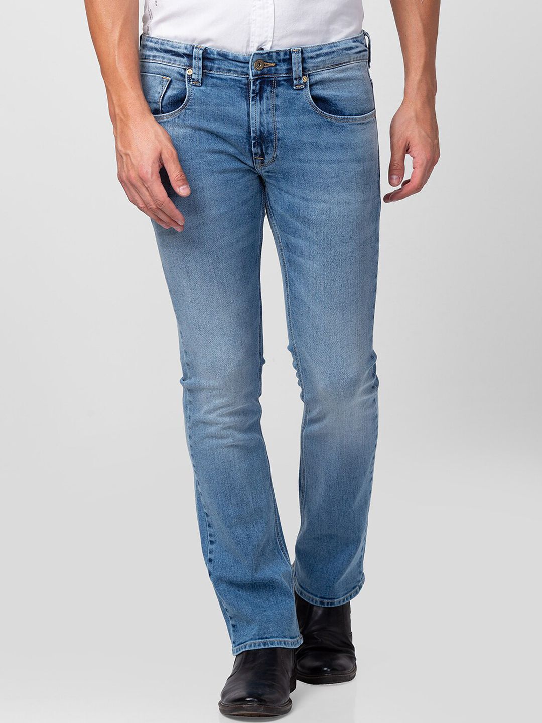 SPYKAR Men  Low Distress Light Fade Stretchable Cotton Jeans