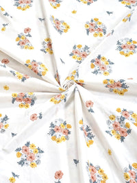 Moda Rapido X KLOTTHE Cream-Coloured Floral 300 TC King Bedsheet with 2 Pillow Covers