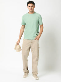 RARE RABBIT Men Bree Round Neck Cotton Slim Fit T-Shirt