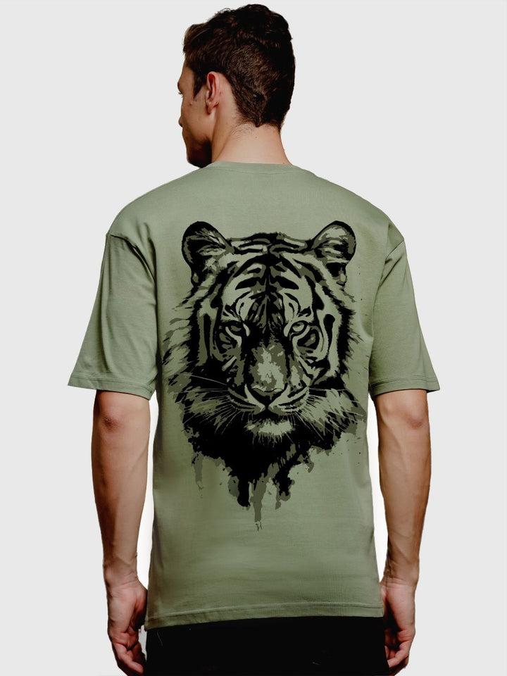 ADRO Men Graphic Printed Round Neck Cotton Oversized T-Shirt