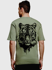 ADRO Men Graphic Printed Round Neck Cotton Oversized T-Shirt