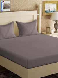 KLOTTHE Grey 300TC Double King Cadar Dengan 2 Sarung Bantal