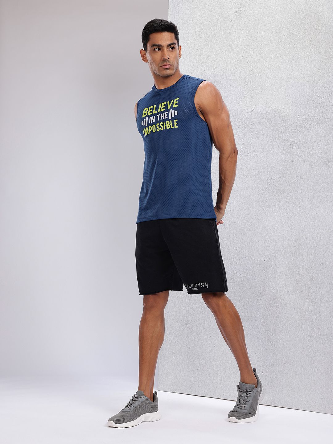 HRX by Hrithik Roshan Printed Sleeveless Rapid-Dry Training T-shirt