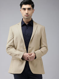 Park Avenue Self Design Textured Single-Breasted Super Slim Fit Formal Blazer