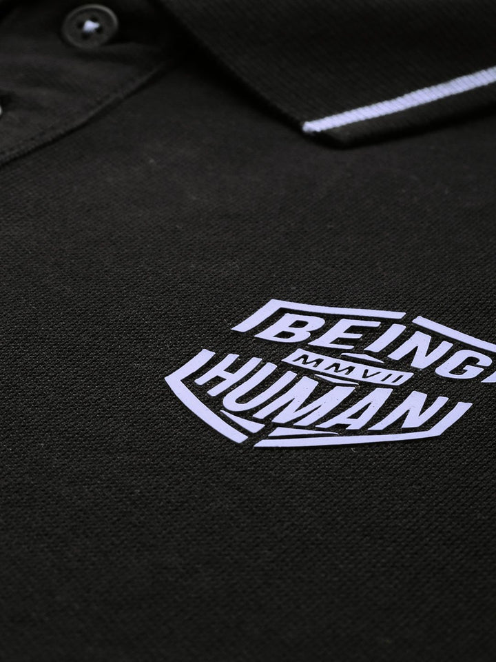 Being Human Polo Collar Pure Cotton T-shirt