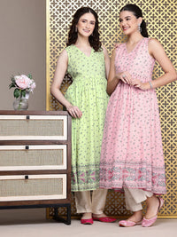 House of Pataudi Jashn Floral Printed A-Line Kurta