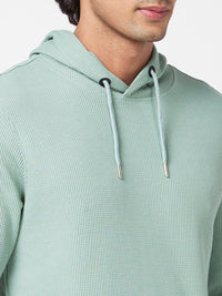 SPYKAR Self Design Hooded Slim Fit T-shirt
