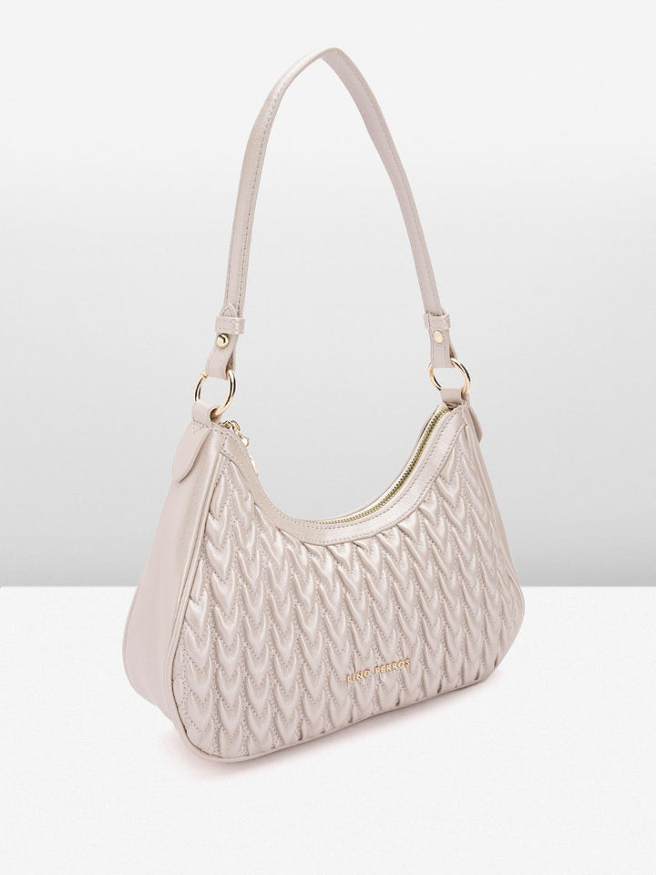 Lino Perros Structured Baguette Heart Quilted Bag