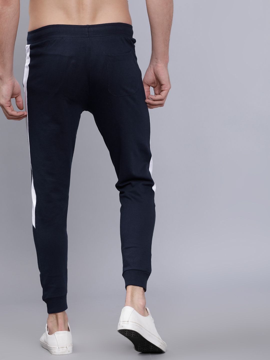 The Indian Garage Co Men Navy Blue Solid Slim-Fit Joggers