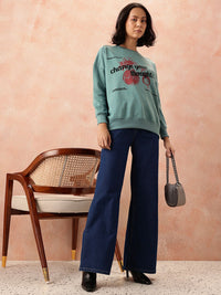 all about you Printed Sweatshirt