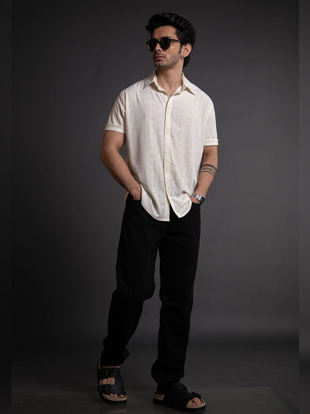 Powerlook India Ethnic Motifs Spread Collar Casual Shirt