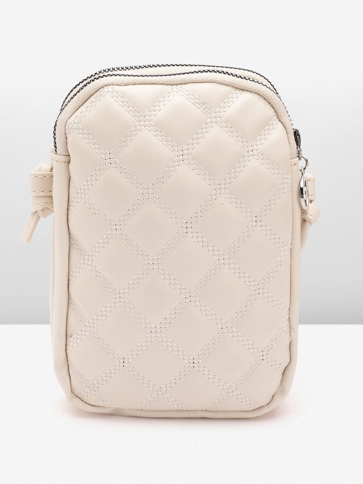 Lino Perros Structured Sling Bag with Quilted Detail
