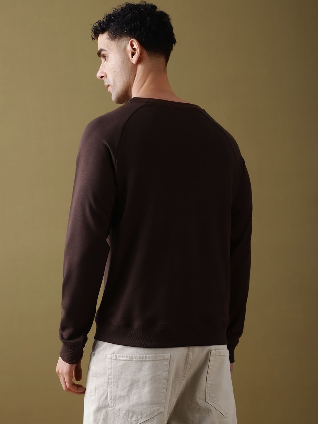 DILLINGER Men Oversized Ultra Soft Drapey Cotton Long Sleeve Crew Neck T-Shirt