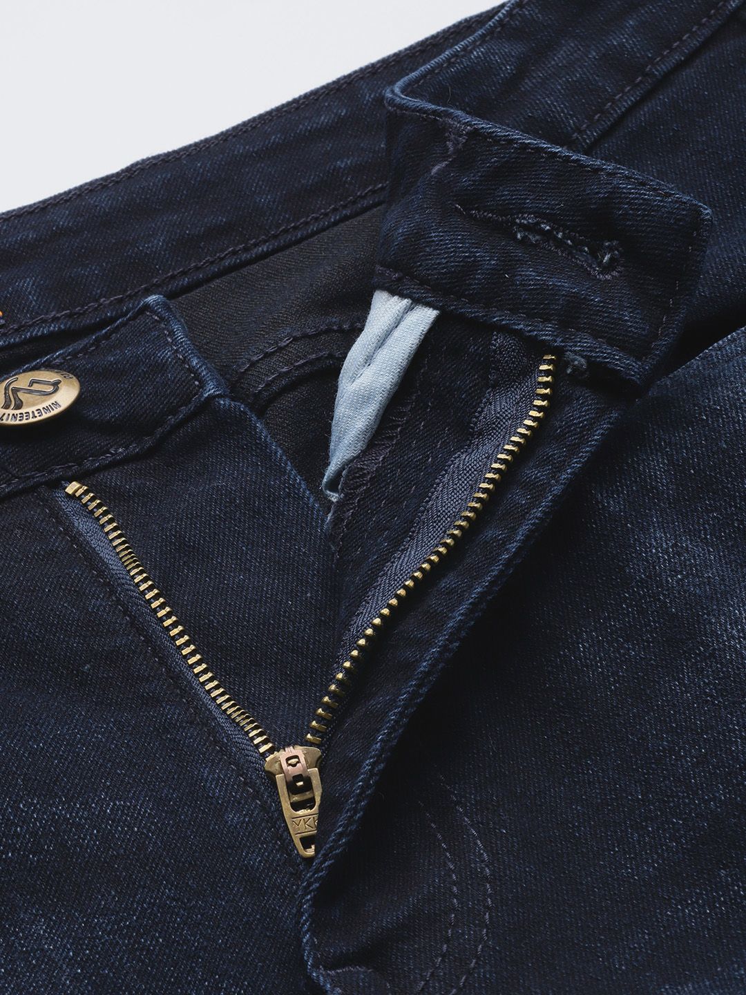 The Indian Garage Co Men Slim Straight Fit Light Fade Stretchable Jeans