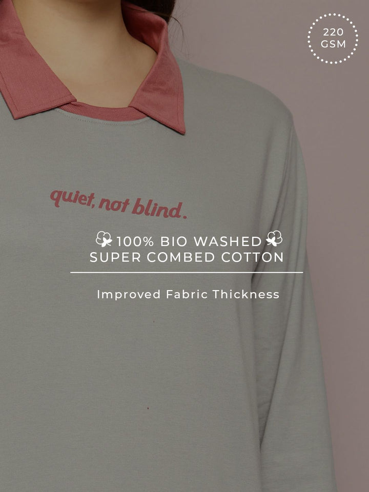 DILLINGER Typography Printed Polo Collar Oversized Pure Cotton T-shirt