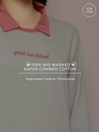 DILLINGER Typography Printed Polo Collar Oversized Pure Cotton T-shirt