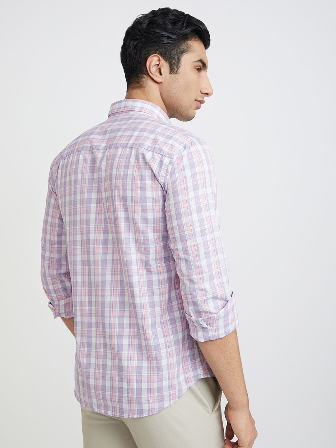 Park Avenue Slim Fit Checked Pure Cotton Casual Shirt