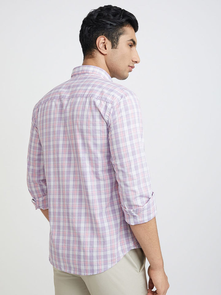 Park Avenue Slim Fit Checked Pure Cotton Casual Shirt