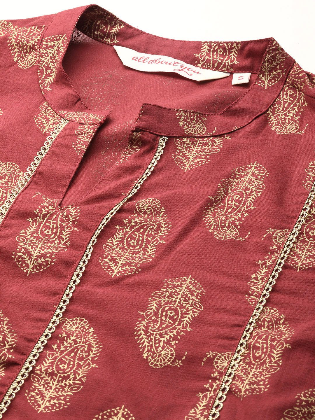 all about you Ethnic Motifs Printed Gotta Patti Kurta