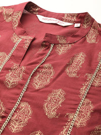 all about you Ethnic Motifs Printed Gotta Patti Kurta