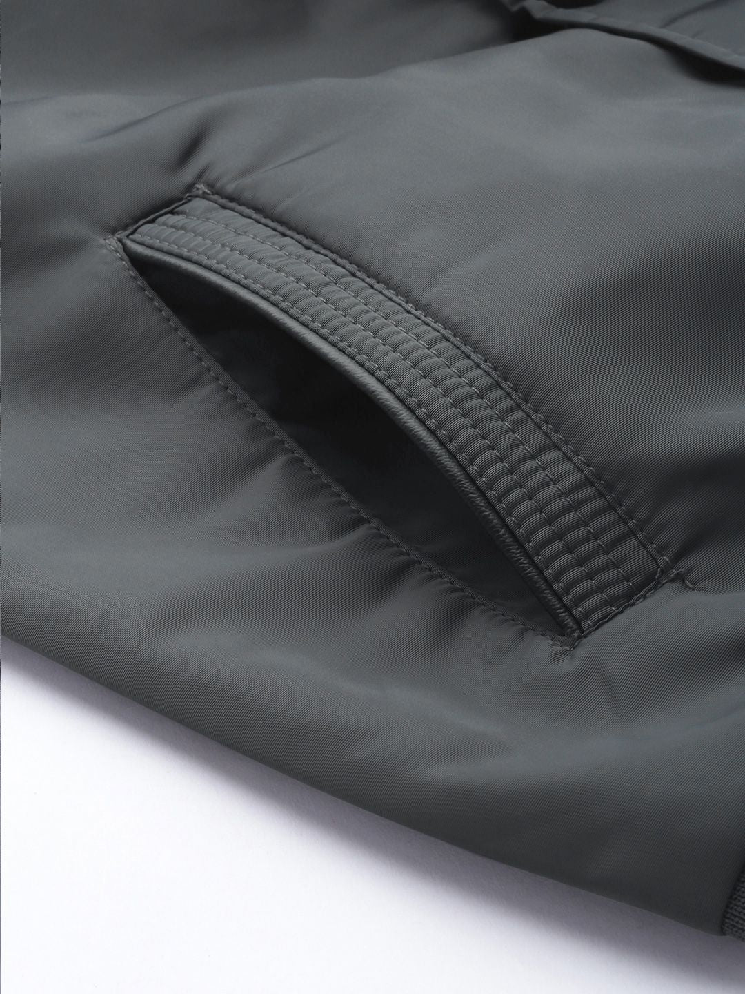 The Indian Garage Co Men Slim Fit Bomber Jacket with Insert Pockets
