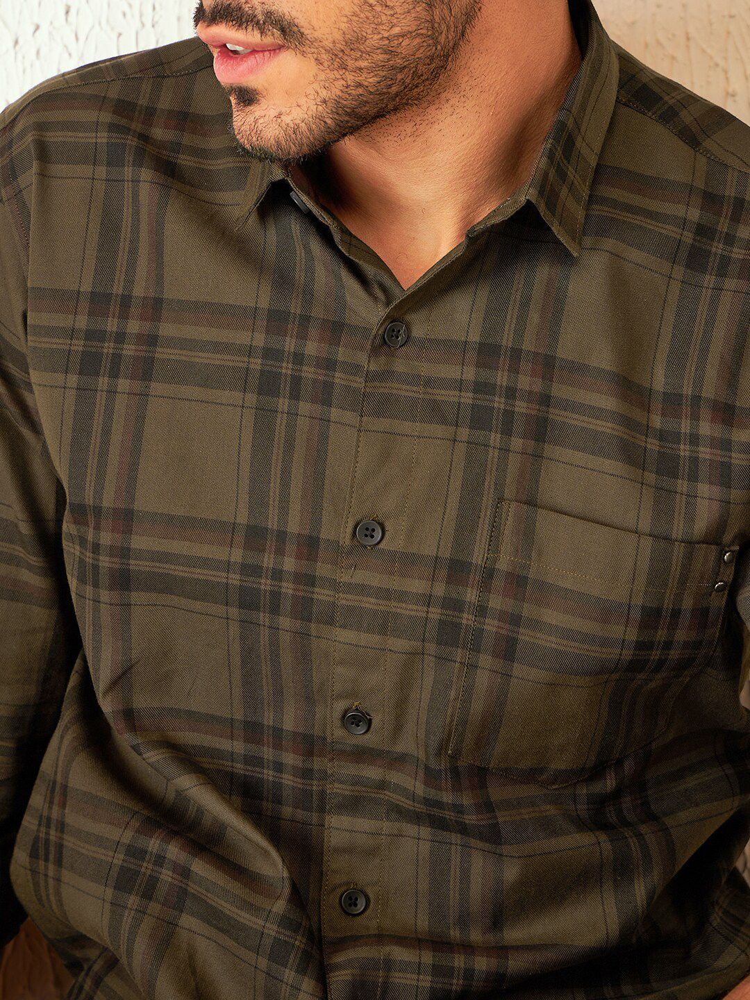 DENNISON Smart Tartan Checks Checked Casual Shirt