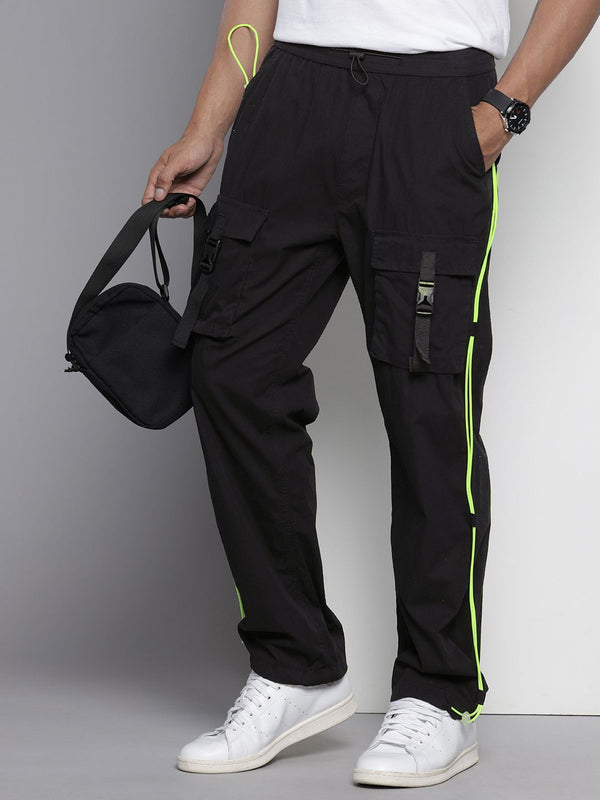 Garage Indian CO Lelaki Kapas Tulen Poplin Toggers Santai Fit Cargo Fit