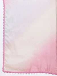 House of Pataudi Women Floral Yoke Design Pure Cotton Jashn Kurta with Sharara & Dupatta