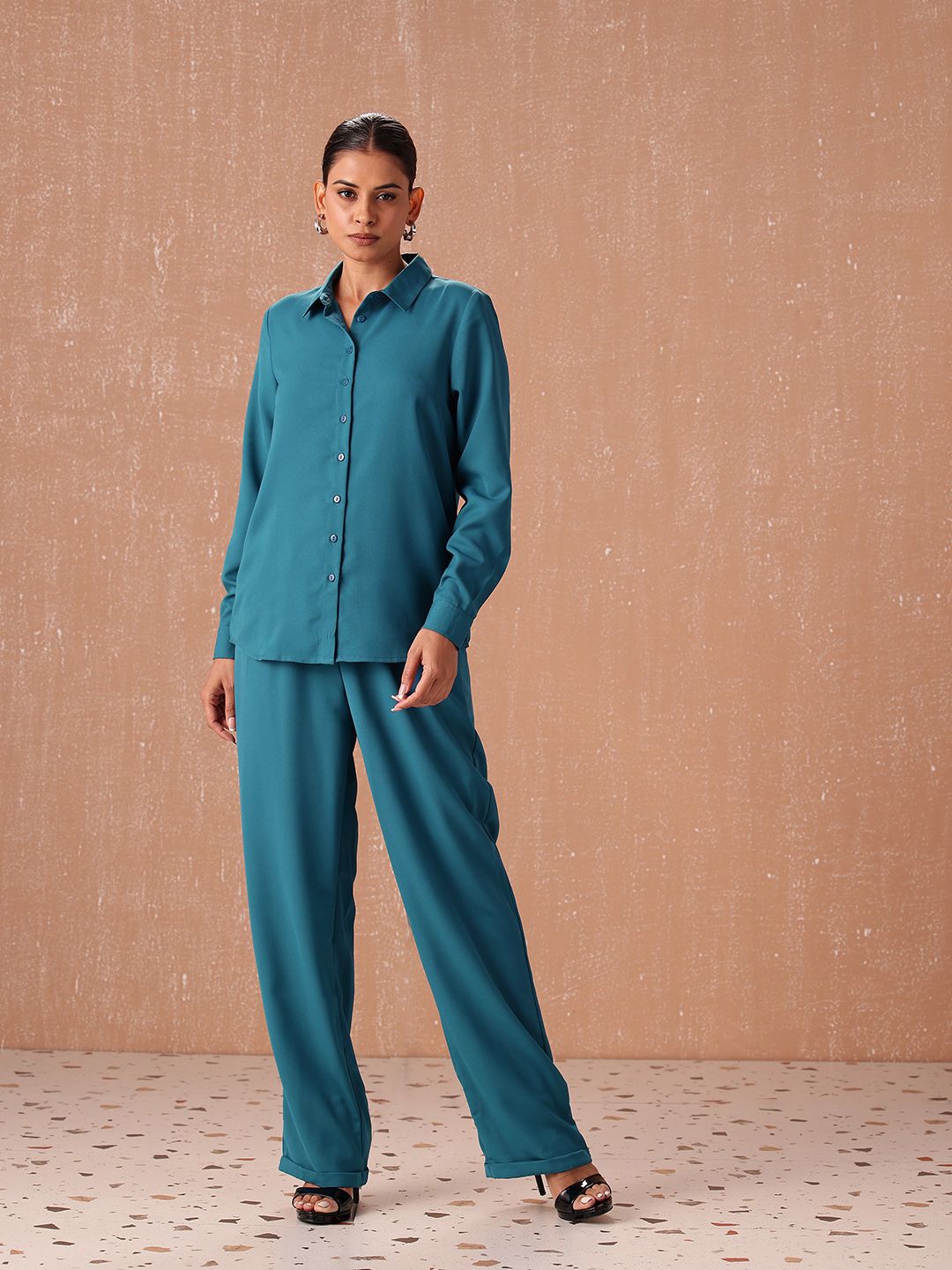 all about you all about you Solid Shirt with Trousers