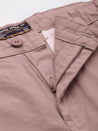 The Indian Garage Co Men Solid Cotton Relaxed Fit Cargo Shorts