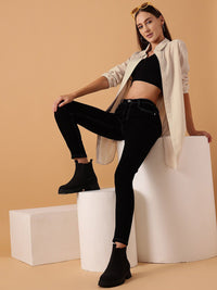 STREET 9 Striped Comfort Longline Cotton Oversized Casual Shirt