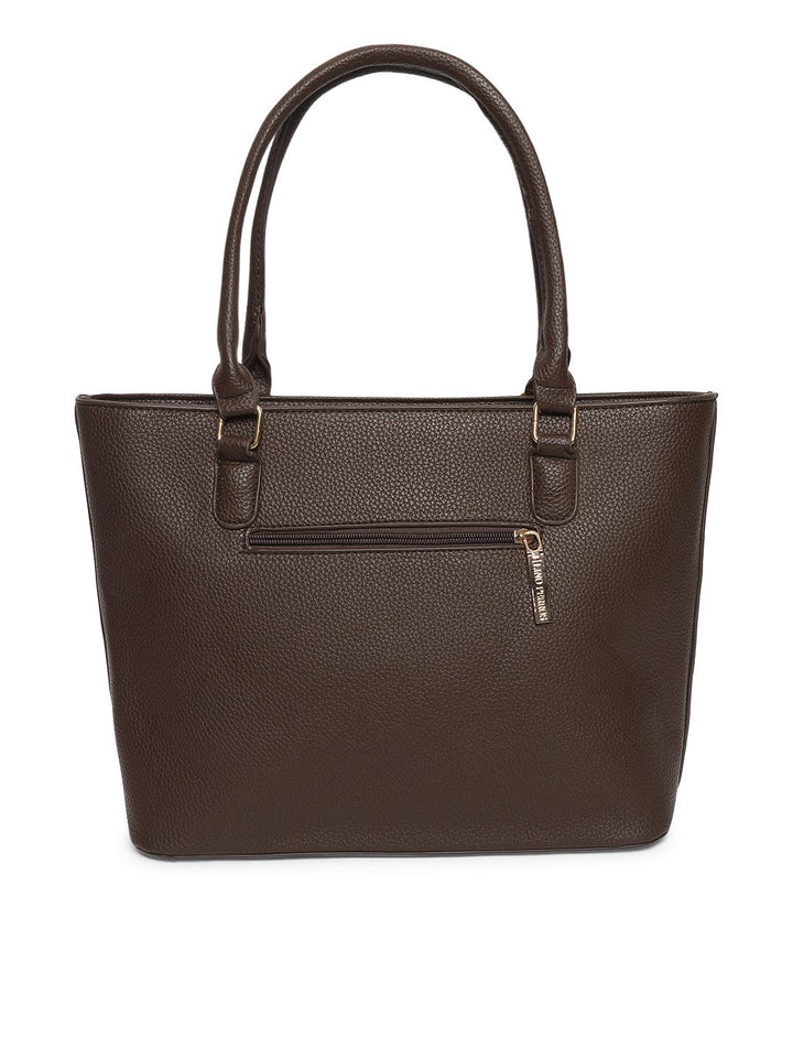 Lino Perros Coffee Brown Solid Shoulder Bag