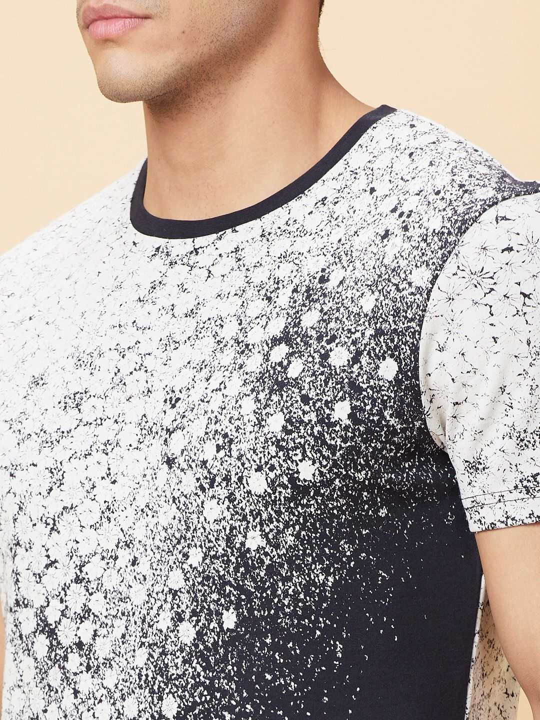 Being Human Men Raw Edge Slim Fit Pure Cotton T-shirt