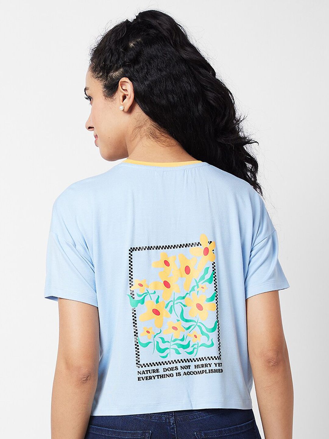 SPYKAR Graphic Printed Boxy Cotton T-shirt