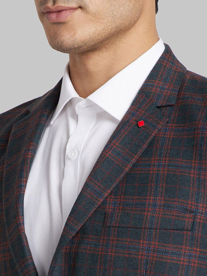 Raymond Checked Single Breasted Formal Blazer