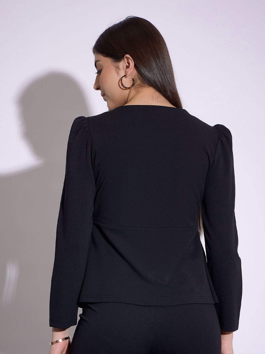 SASSAFRAS worklyf Sweetheart Neck Puff Sleeve Top
