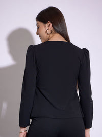 SASSAFRAS worklyf Sweetheart Neck Puff Sleeve Top