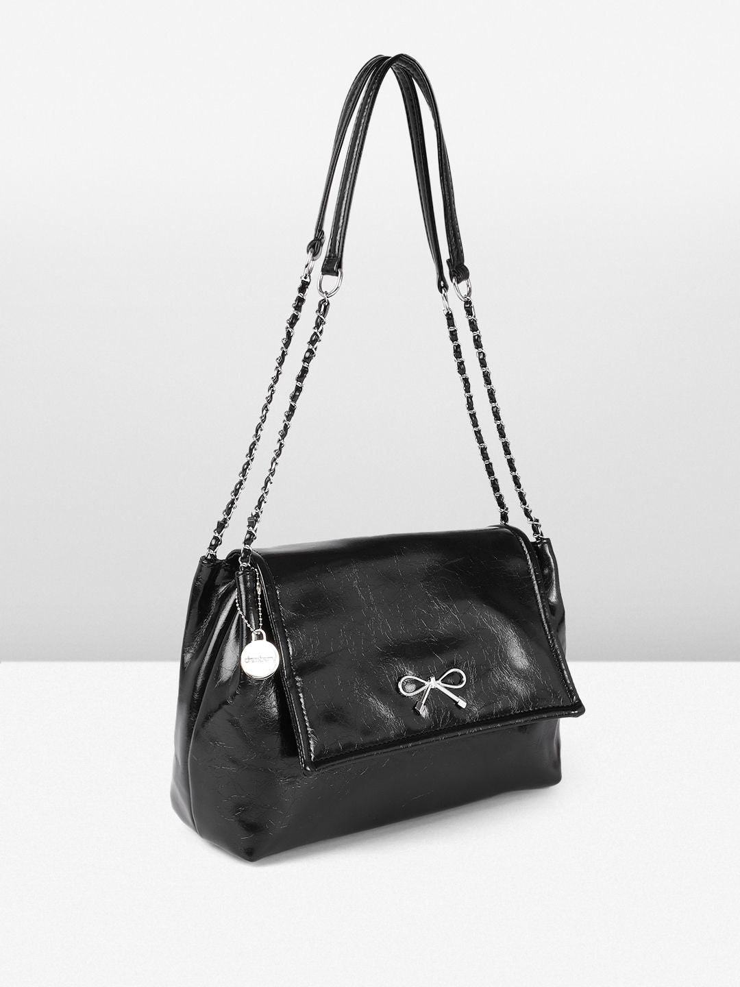 DressBerry Textured Structured Shoulder Bag