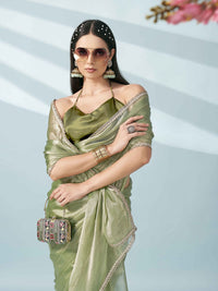 Tikhi Imli Sequinned Satin Saree
