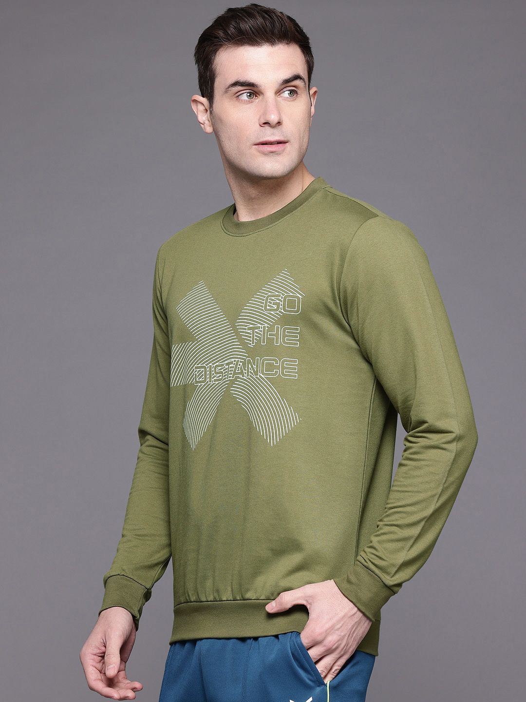 HRX by Hrithik Roshan Printed Running Sweatshirt