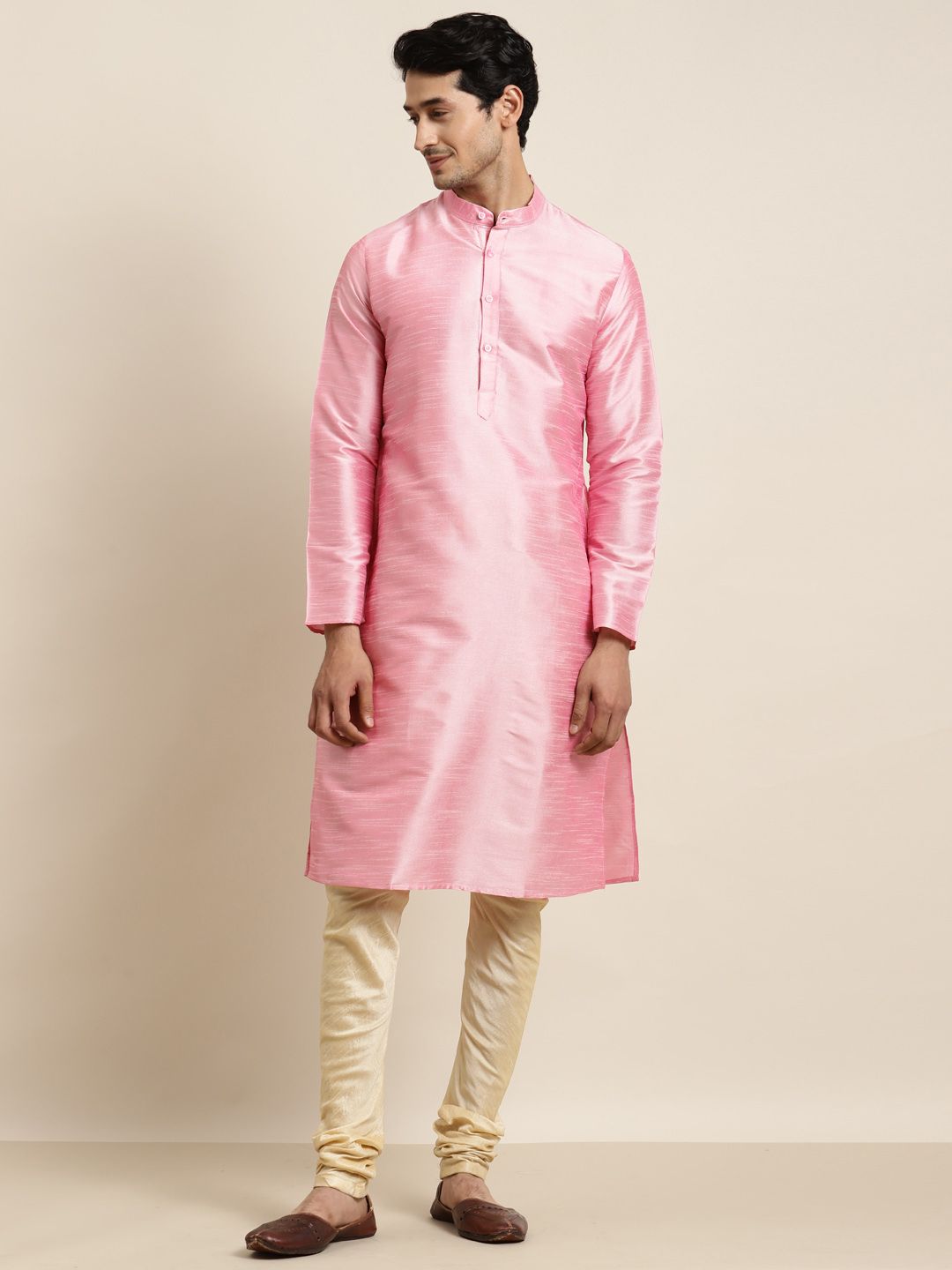 Anug by SOJANYA Men Pink Kurta