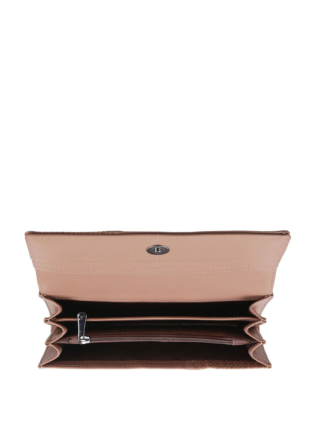 Mochi Peach-Coloured Textured Purse Clutch