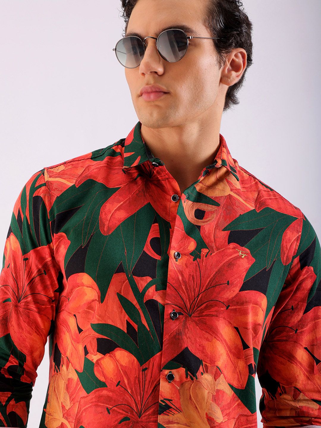 The Indian Garage Co Men Slim Fit Floral Printed Opaque Casual Shirt