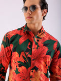 The Indian Garage Co Men Slim Fit Floral Printed Opaque Casual Shirt