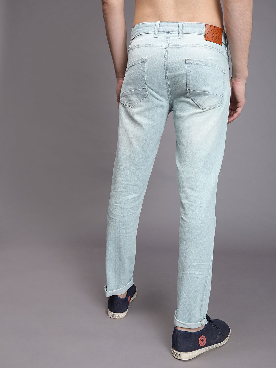 The Indian Garage Co Men Blue Slim Fit Low-Rise Clean Look Stretchable Jeans