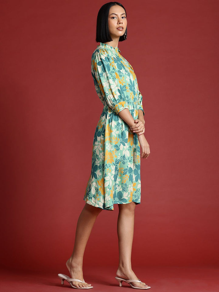 all about you Floral Print Fit & Flare Dress